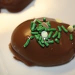 Peanut butter eggs with milk chocolate