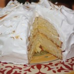 Four layers with lemon curd filling