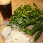 Cilantro, onion, jalapeño pepper