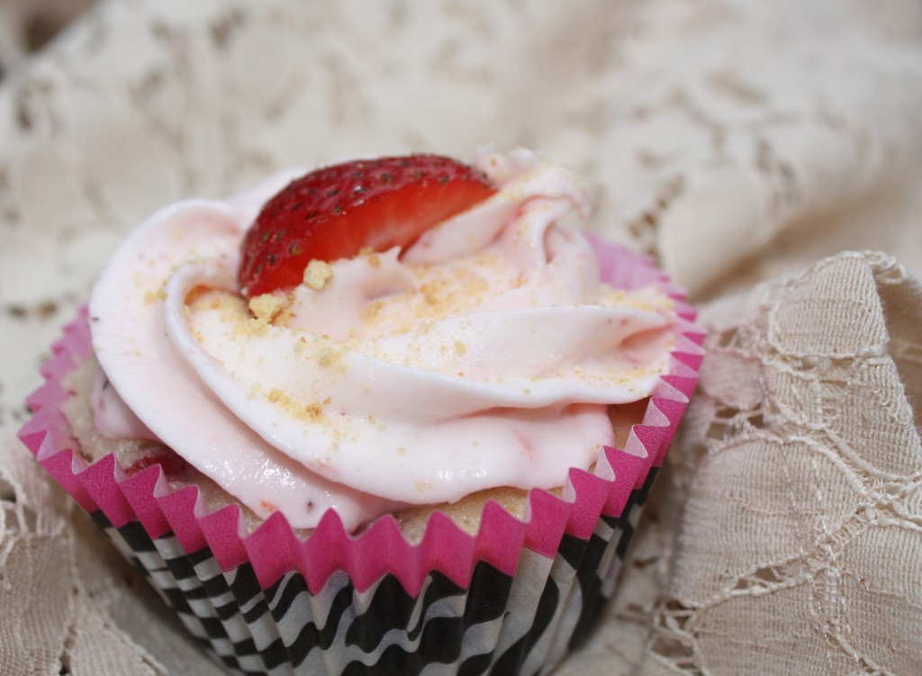 Fresh Strawberries in a cupcake