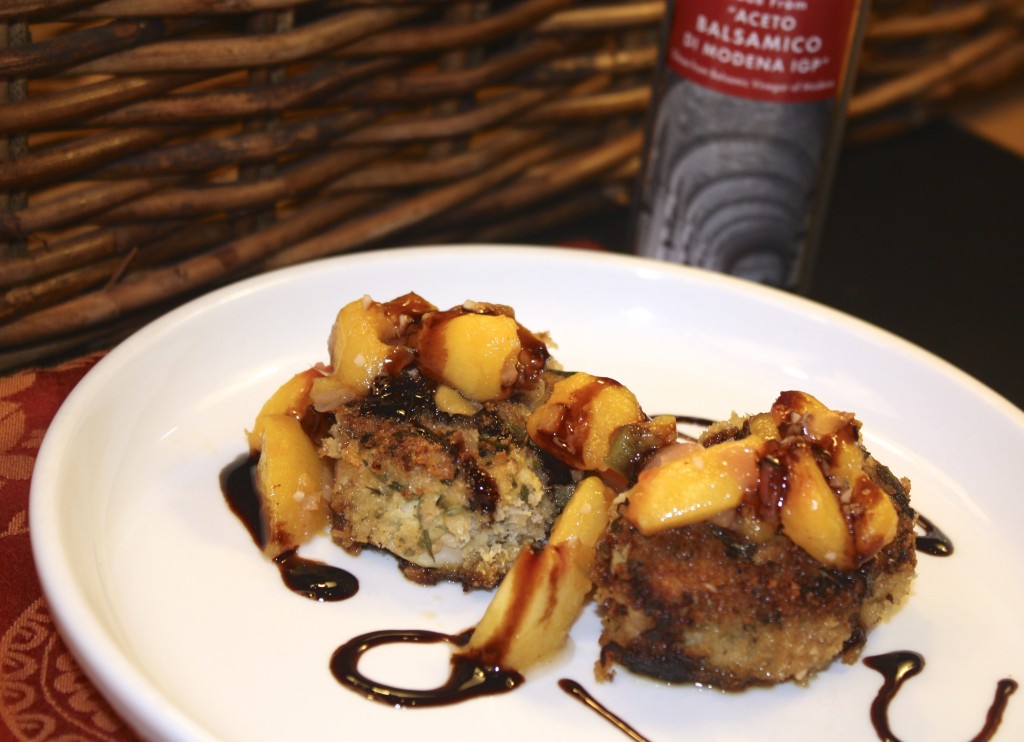 Pork Medallion and Peach Chutney topped with Balsamic Glaze