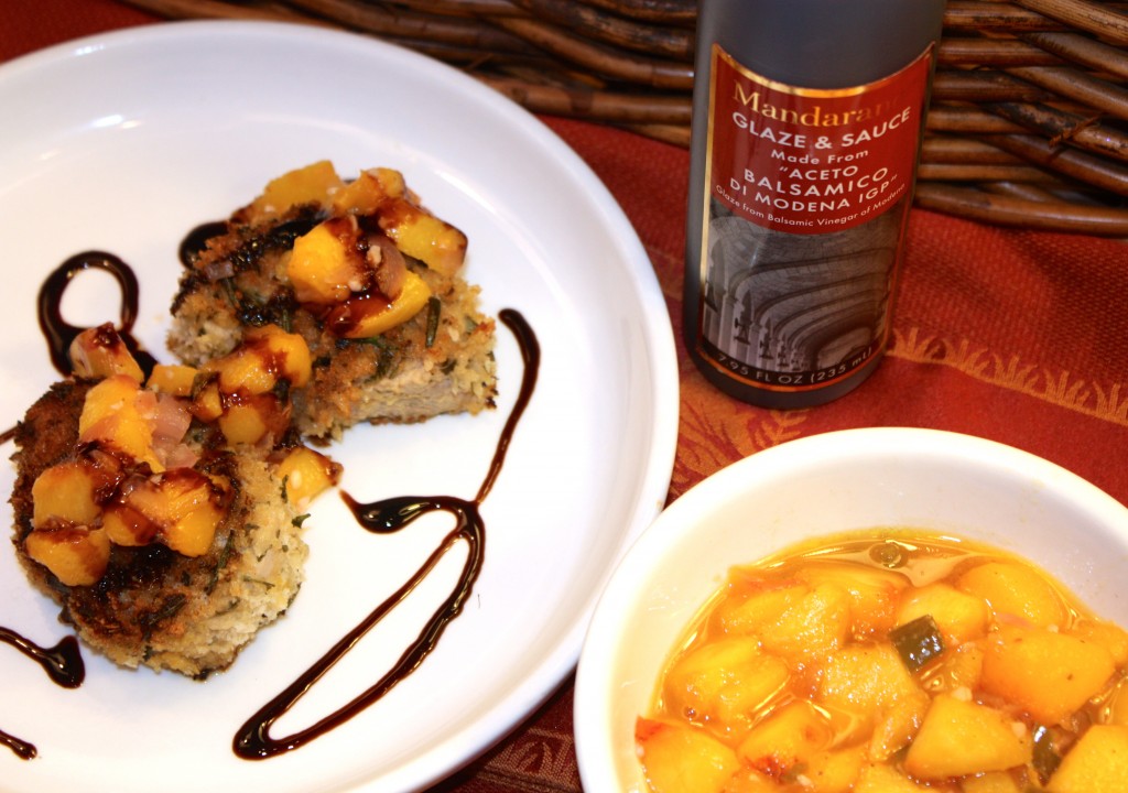 Pork Medallion and Peach Chutney with Balsamic Glaze