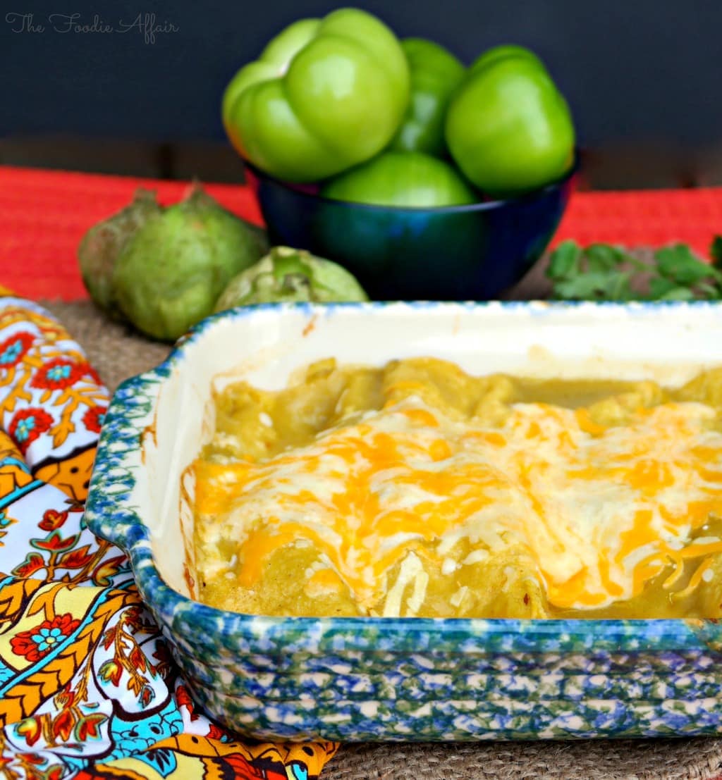 Green Chile Chicken Enchiladas