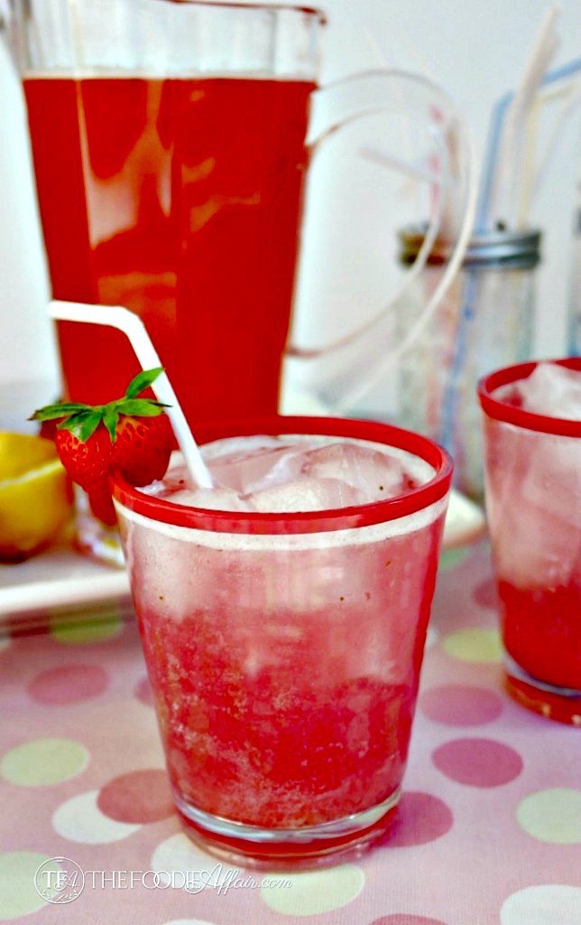 Sparkling Strawberry Lemonade Alcohol Free