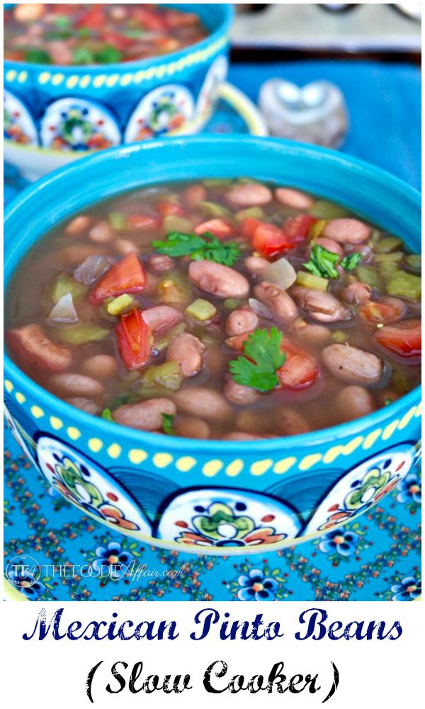Mexican Pinto Beans {Slow Cooker}