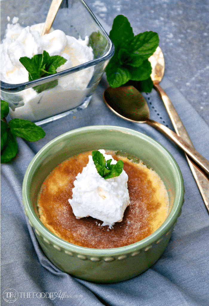 Irish Cream Creme Brulee Made with Sugar Free Liqueur