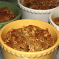 Sweet Potato Casseroles in ramekin dishes