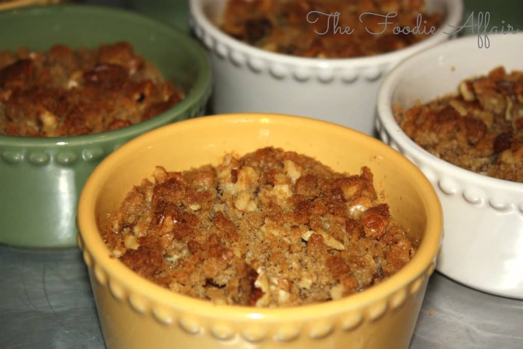 Sweet Potato Casseroles in ramekin dishes