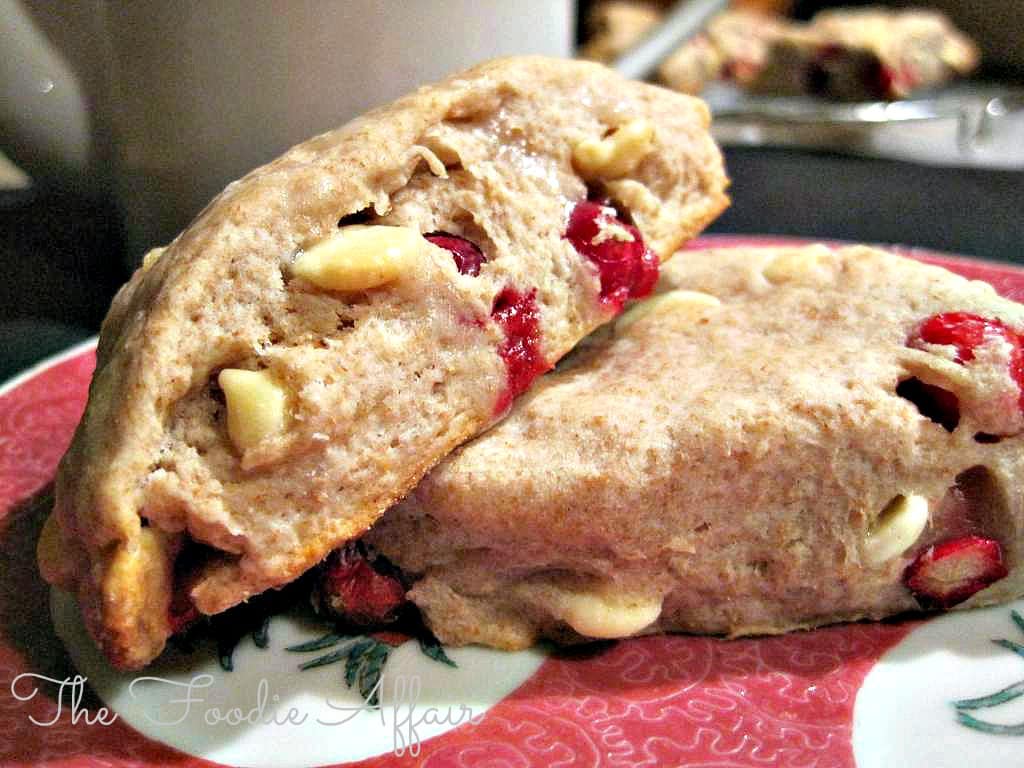 Cranberry Scones with White Chocolate Chips - The Foodie Affair