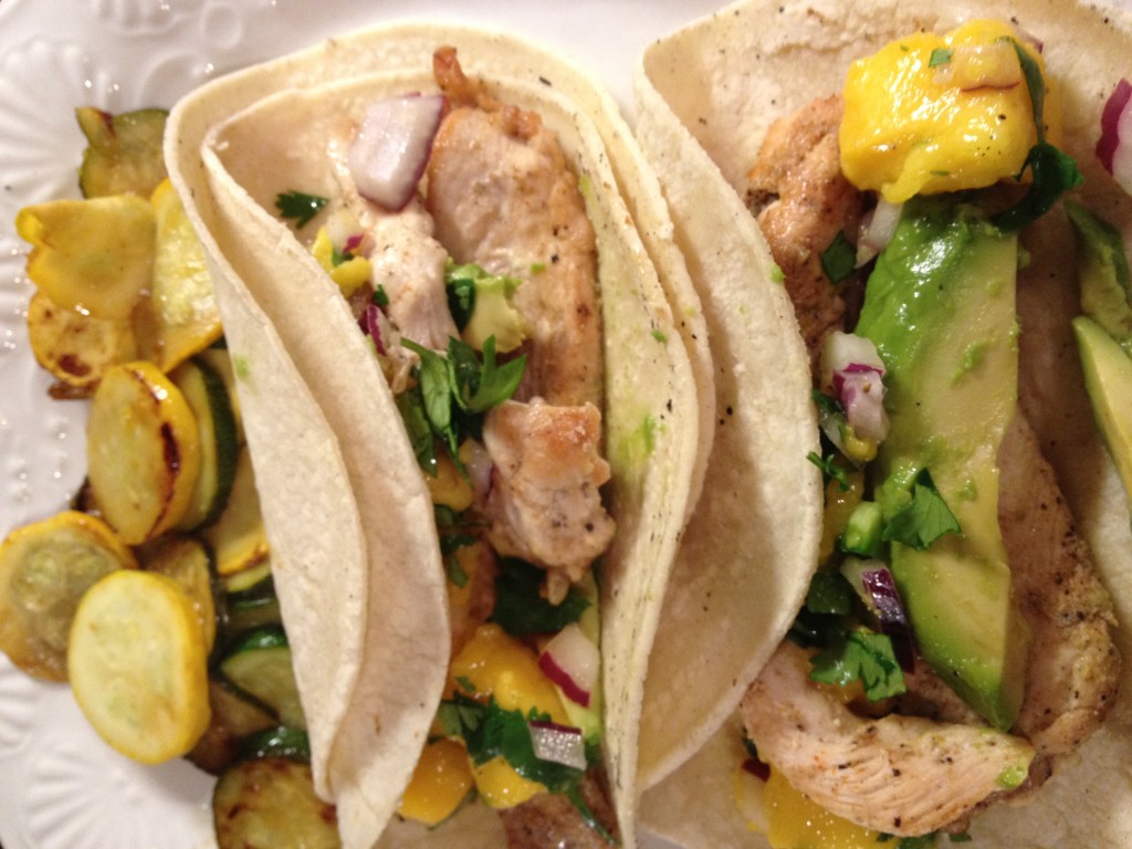 Chicken Tacos Mango Salsa is a quick and healthy meal you can serve in under 30 minutes! The Foodie Affair