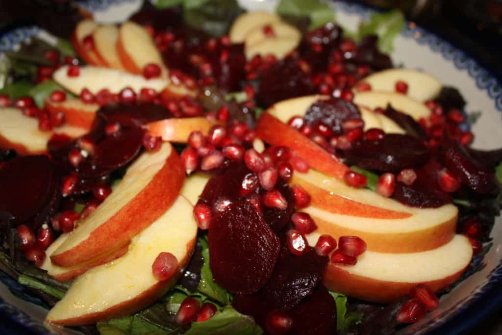 Pomegranate Apple and Beet Salad