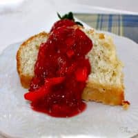 Pound Cake with Strawberry Sauce - The Foodie Affair