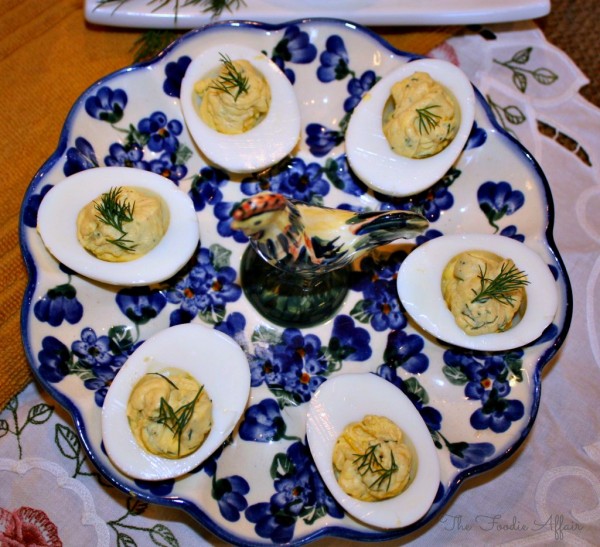 Dill Deviled Eggs with Greek Yogurt and Fresh Herbs