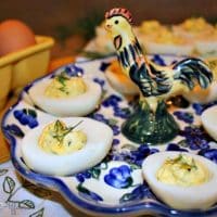 Dill Deviled Eggs with fresh herbs and Greek yogurt #eggs #Easter #recipe #dill | www.thefoodieaffair.com