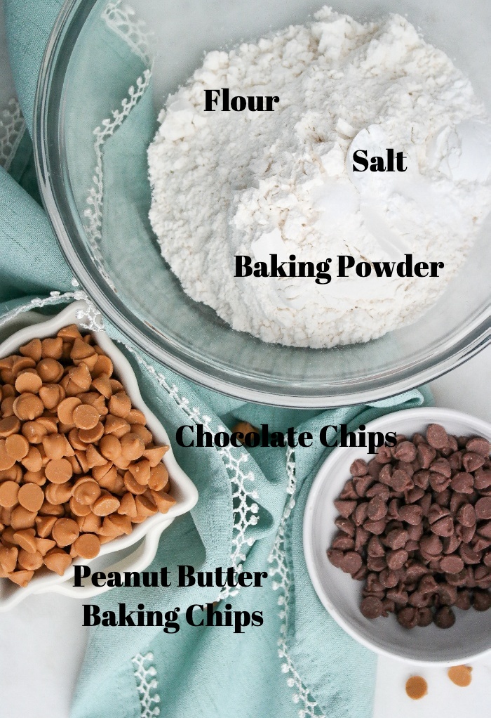 Dry Ingredients for cookie bars.