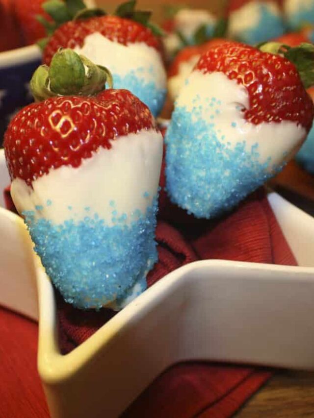 Patriotic Chocolate Covered Strawberries