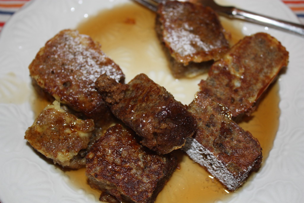 French toast, banana bread, leftovers, easy breakfast