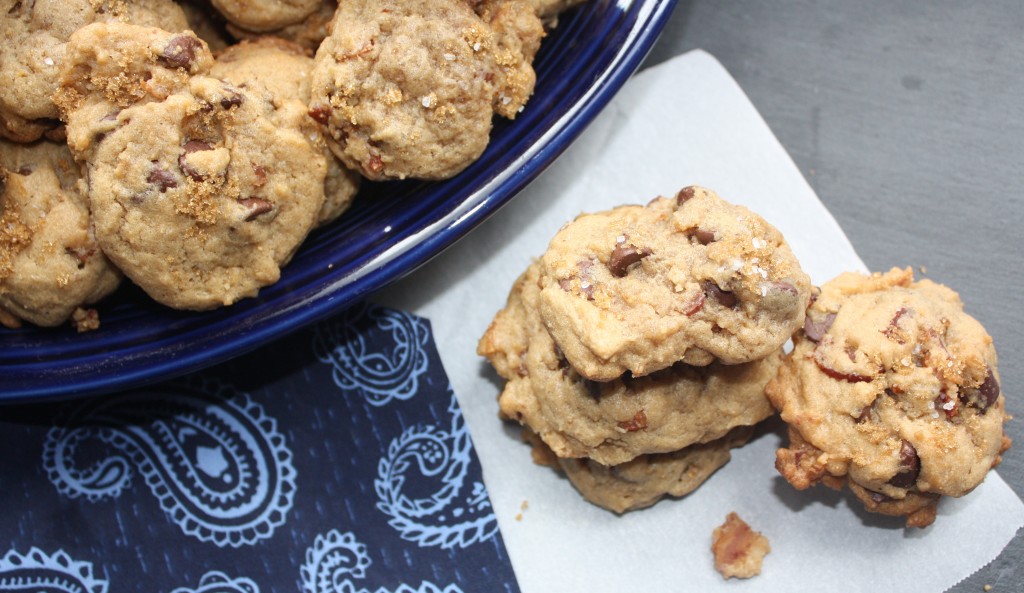 freshly baked maple bacon cookies 