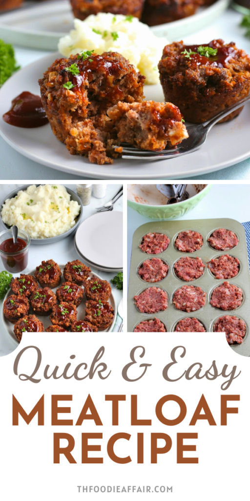 20 minute meatloaf recipe! Cut the time it takes to cook this classic comfort food dish by baking the meatloaf in muffin tins! Delicious and great idea for meal prepping. #comfortfood #healthyrecipe