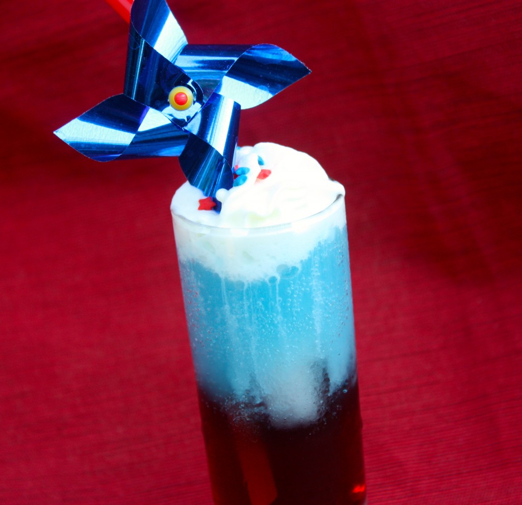 Red White and Blue Layered Shot Cocktail