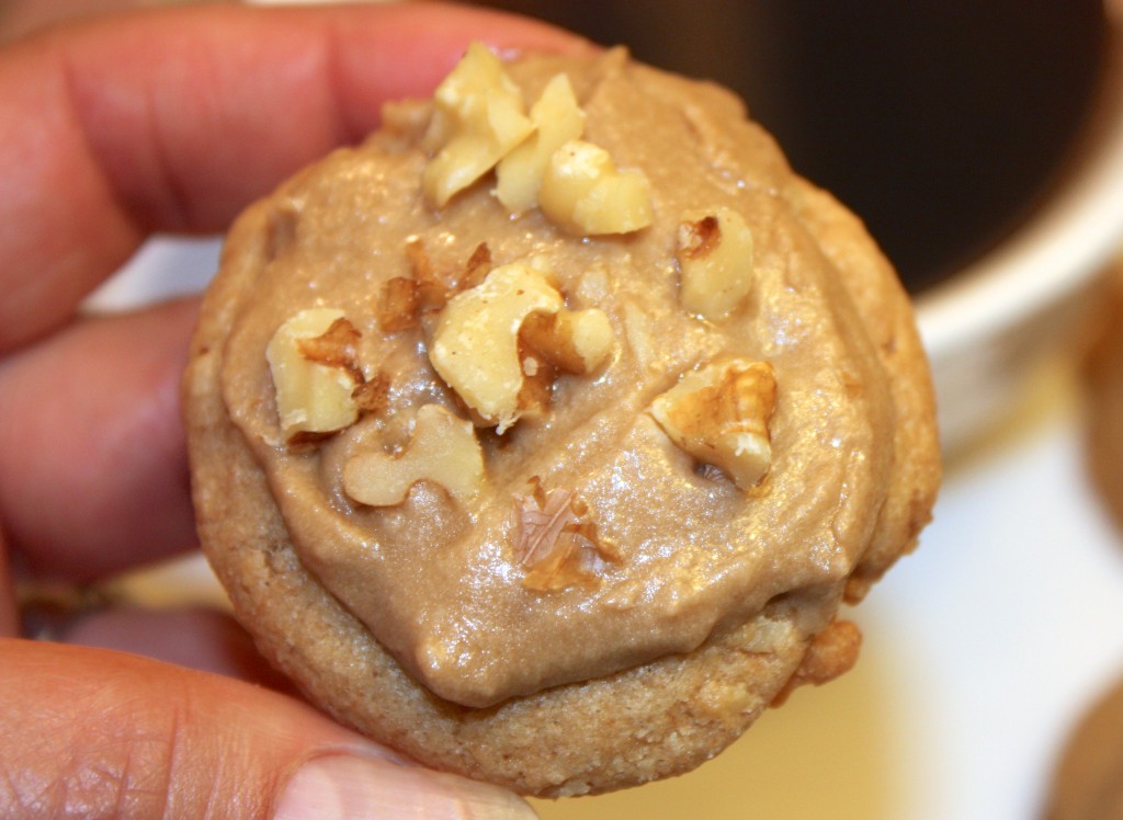 Frosted Maple Walnut Cookies