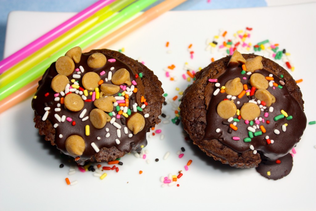 Brownie Cupcakes with Peanut Butter Cups