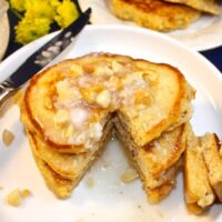 Macadamia Nut Pancakes with Coconut Syrup - The Foodie Affair