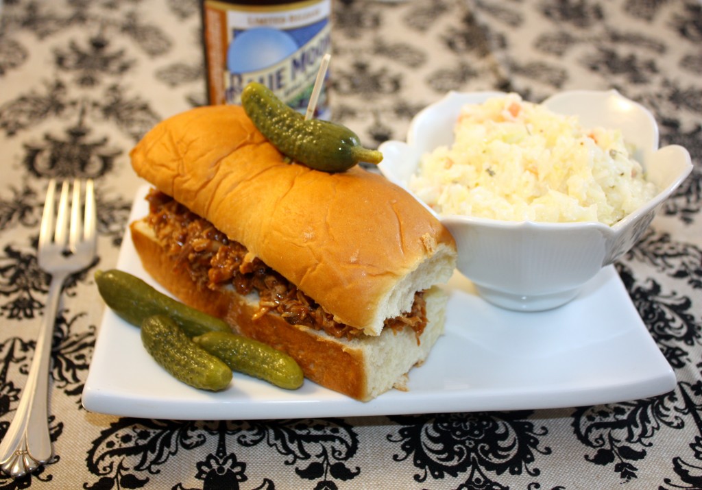 Shredded BBQ Chicken slow cooked in a Crockpot - The Foodie Affair