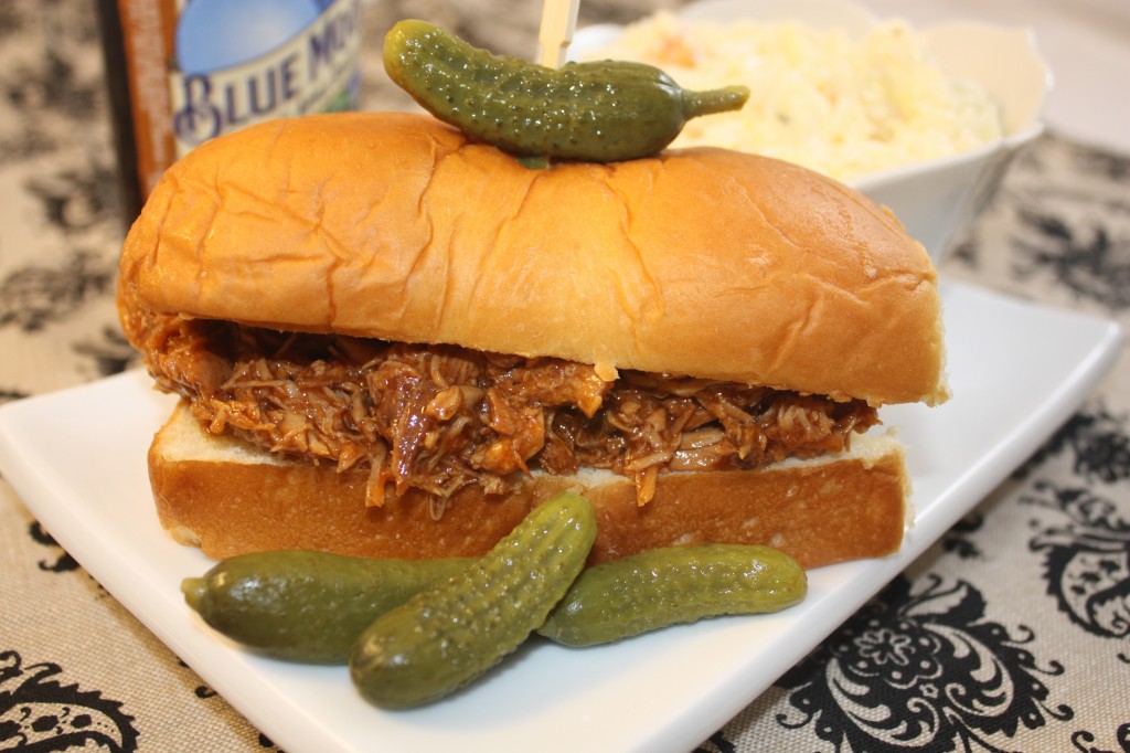 Shredded BBQ Chicken slow cooked in a Crockpot - The Foodie Affair