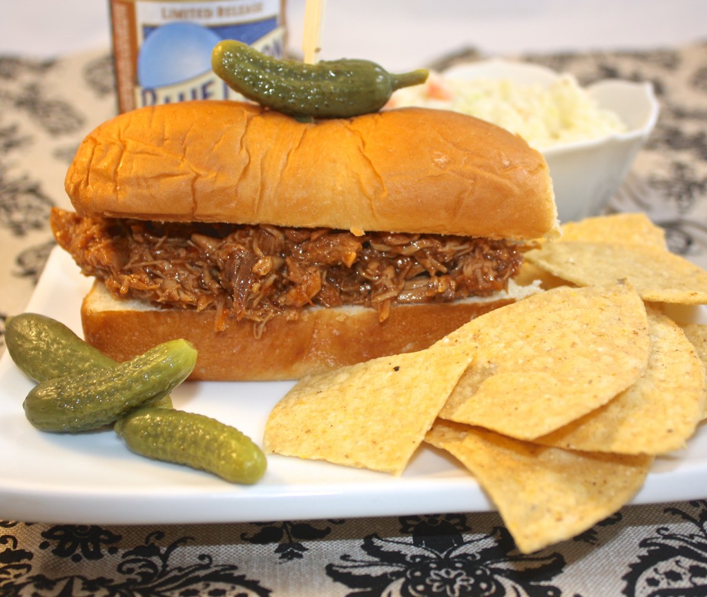 Shredded BBQ Chicken slow cooked in a Crockpot - The Foodie Affair