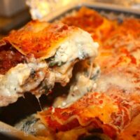 Vegetable Lasagna in a casserole dish