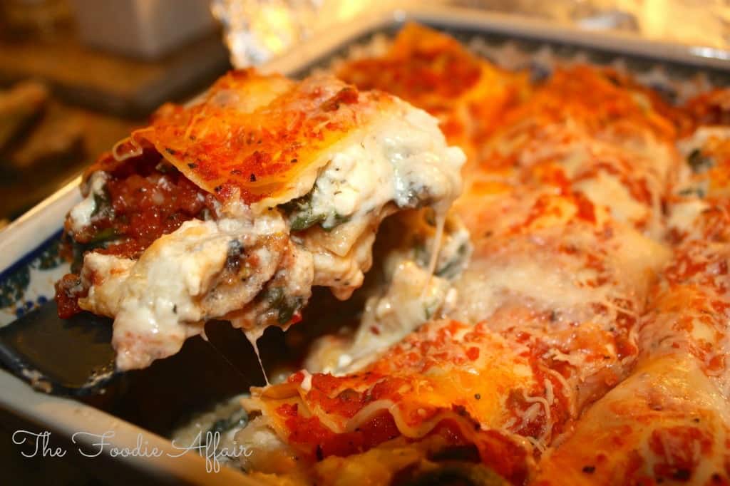 Vegetable Lasagna in a casserole dish