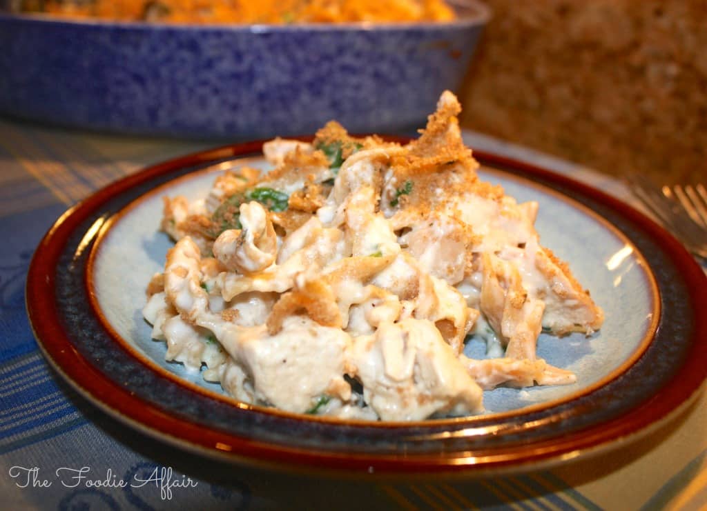 chicken, spinach and noodle casserole - The Foodie Affair