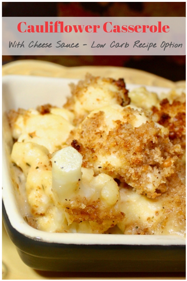 Cauliflower Casserole With A Cheese Sauce