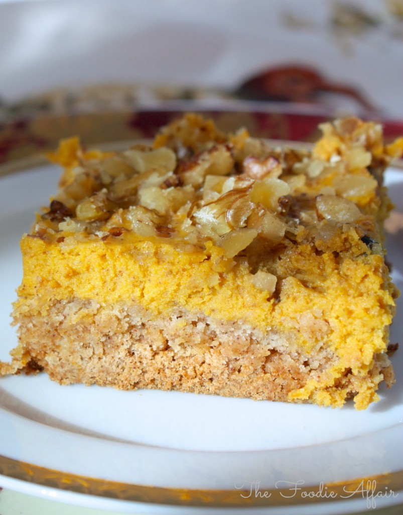 Pumpkin Cheesecake Bars - The Foodie Affair