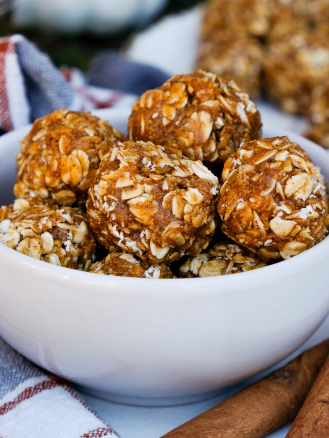 Healthy No-Bake Pumpkin Protein Bites