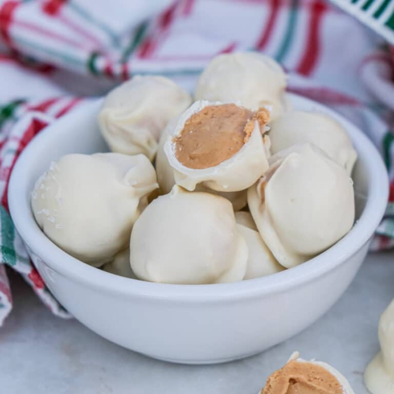 No Bake Peanut Butter Snowballs