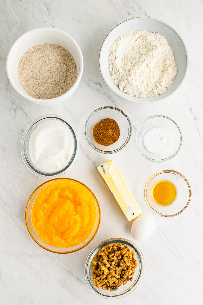 Ingredients used to make persimmon cookies. 