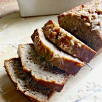 Coconut Banana Bread in a baking loaf pan