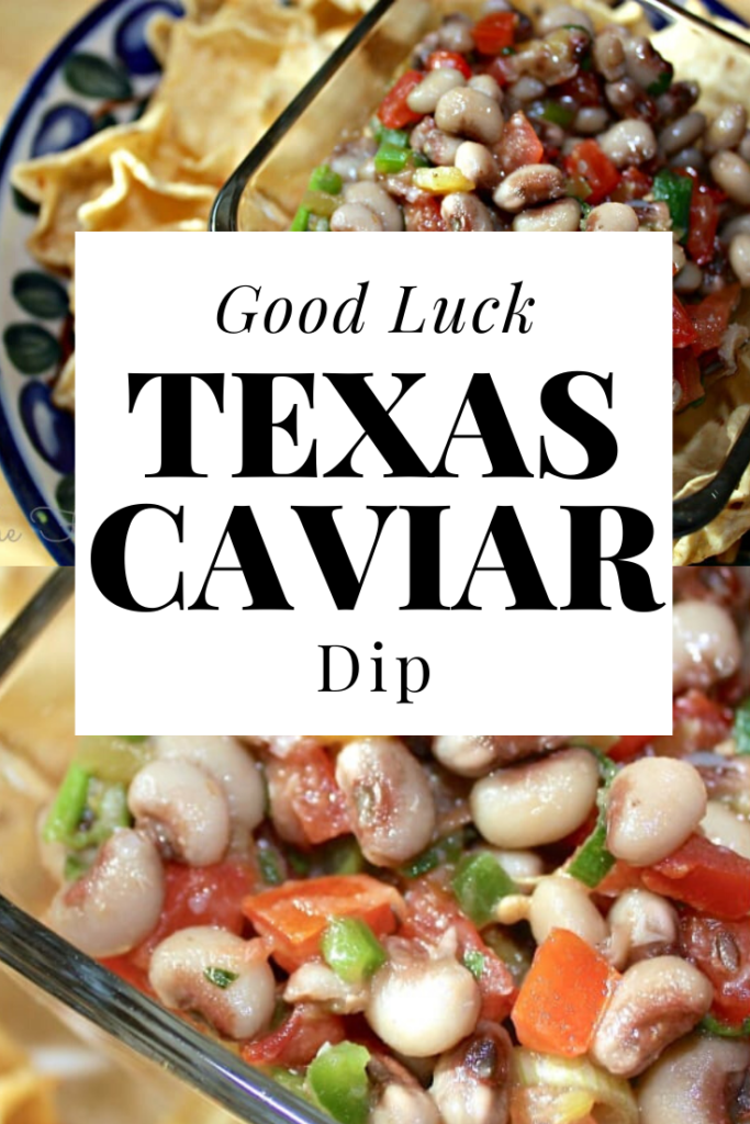 Texas Caviar, Good Luck Black Eyed Pea Dip! Eating black-eyed peas on New Year's Day to bring prosperity in the new year is a Southern United States tradition that my husband brought to our family!  #dip #tradition #newyear #appitizer #beans #caviar #texas #thefoodieaffair