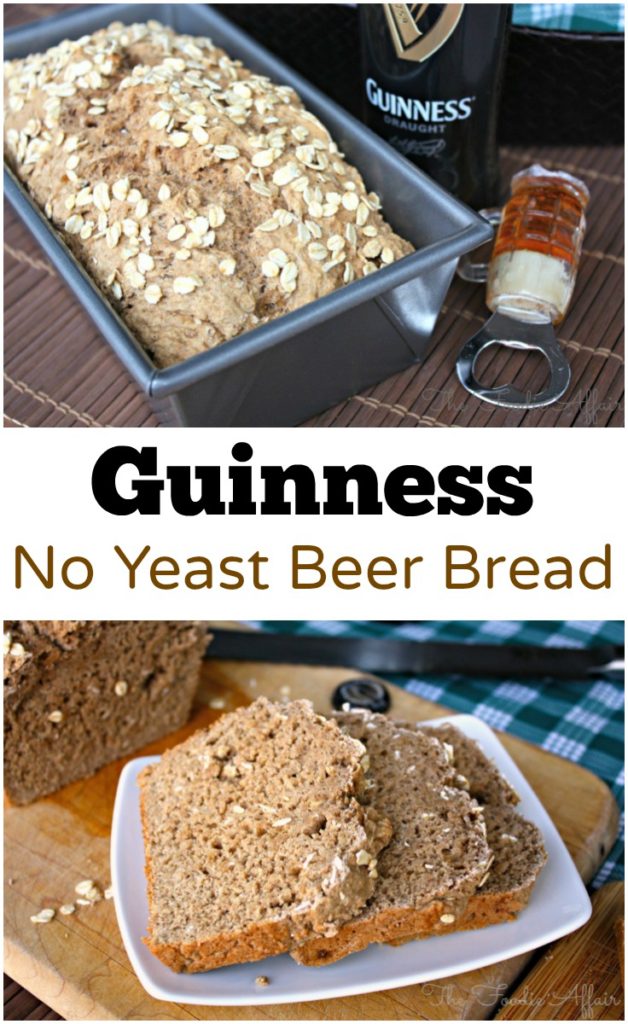 Easy Guinness Beer Bread made without any yeast! No waiting for the dough to rise, just mix and bake! The Foodie Affair