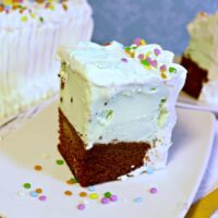 Homemade Ice Cream Cake for a birthday celebration