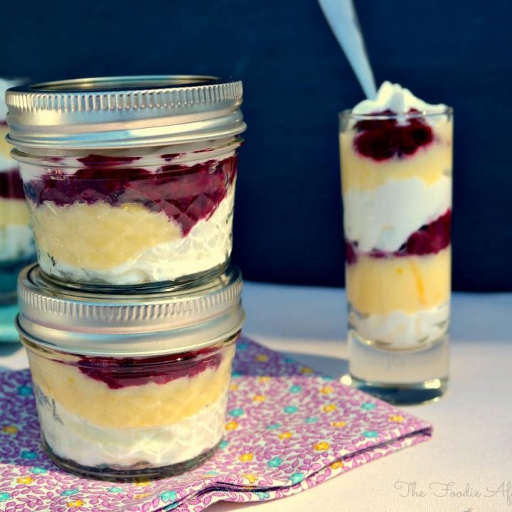 Yogurt parfaits in class containers