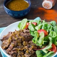 Flank steak slow cooker meal