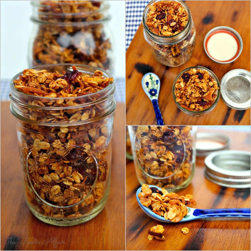 Granola with mixed nuts and coconut - The Foodie Affair
