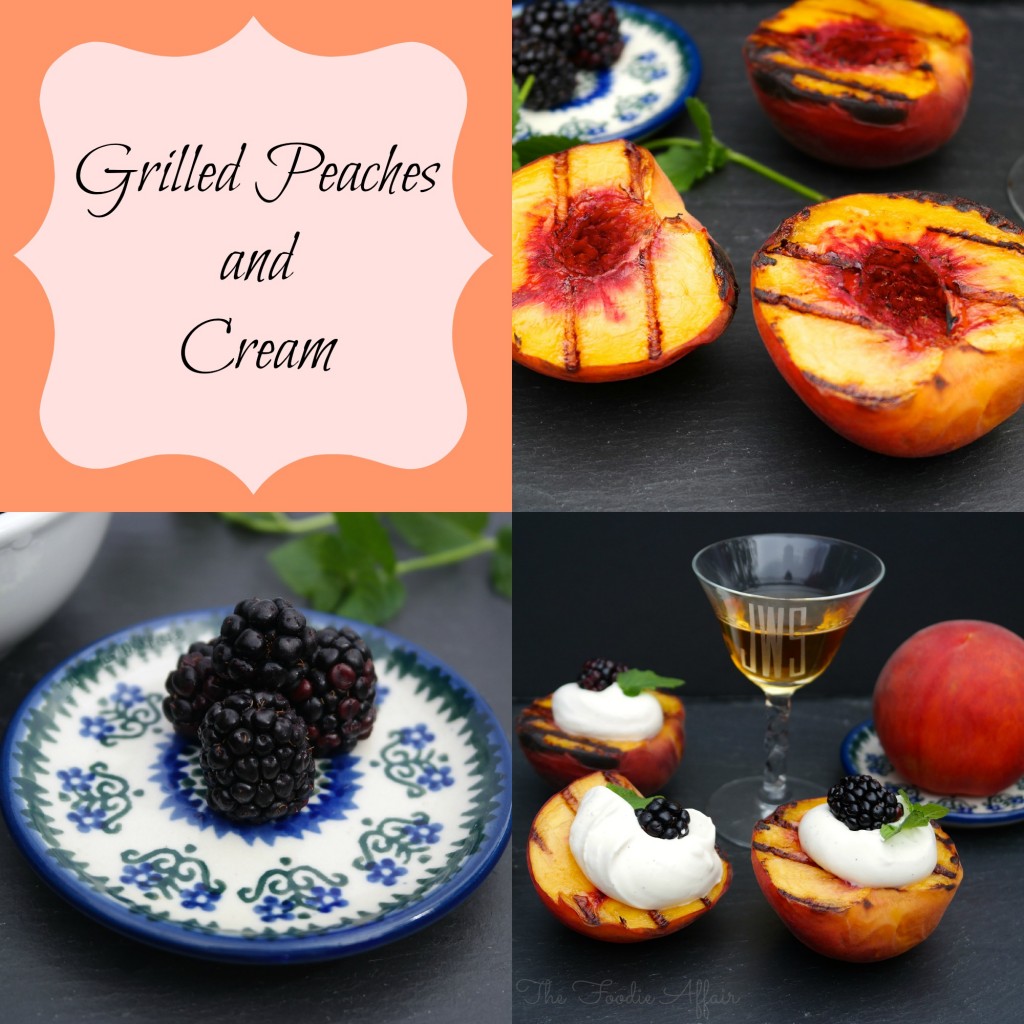 Grilled Peaches and Yogurt Cream - The Foodie Affair