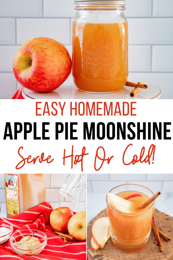 Fun cocktail to share during the holiday season! This apple pie moonshine is a replica of strong distilled alcohol from the 18th century. Modernized for simplicity! Enjoy hot or cold. 