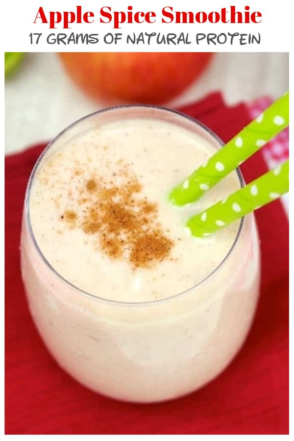 This apple smoothie tastes like an indulgence, but this drink is a simple and healthy blend of Greek yogurt, apple spice mix and fresh apple! #healthy #smoothie #apple #Greekyogurt #easyrecipe | www.thefoodieaffair.com