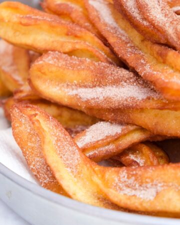 Churros with cinnamon-sugar mix.