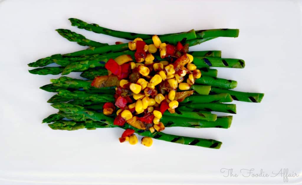 Asparagus with Sautéed Veggies